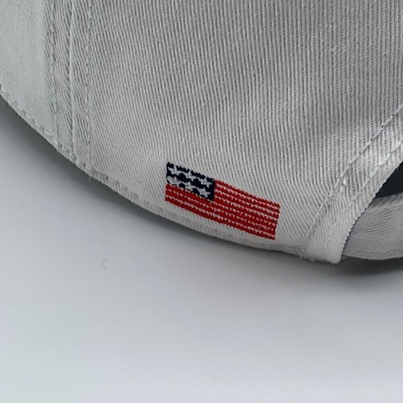 USA State of Mine Mens White Relaxed Fit Adjustable Strapback Hat - Picture 4 of 6